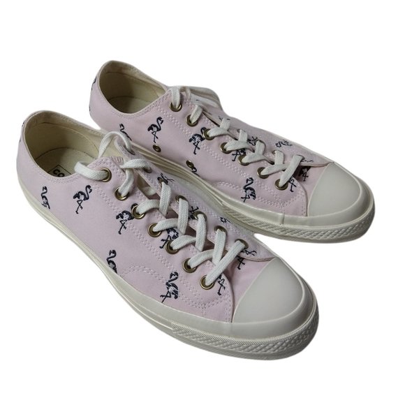 Converse Chuck Taylor 70 OX Barely Rose Flamingo Embroidered Men's 10 Wo's 12